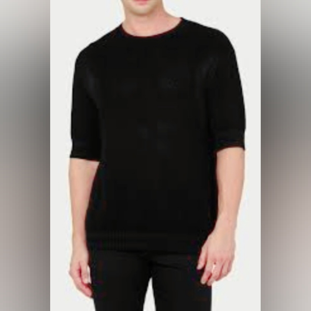 Baracuta Unisex Knitted/Ribbed Black Loose Fit Fashion Shirt New NWT Size Medium